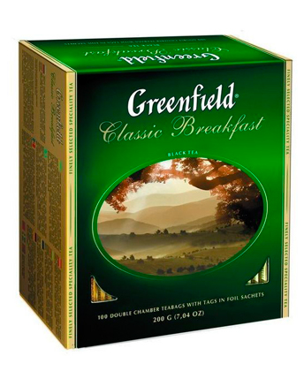 Чёрный чай GREENFIELD CLASSIC BREAKFAST 100 пакетиков