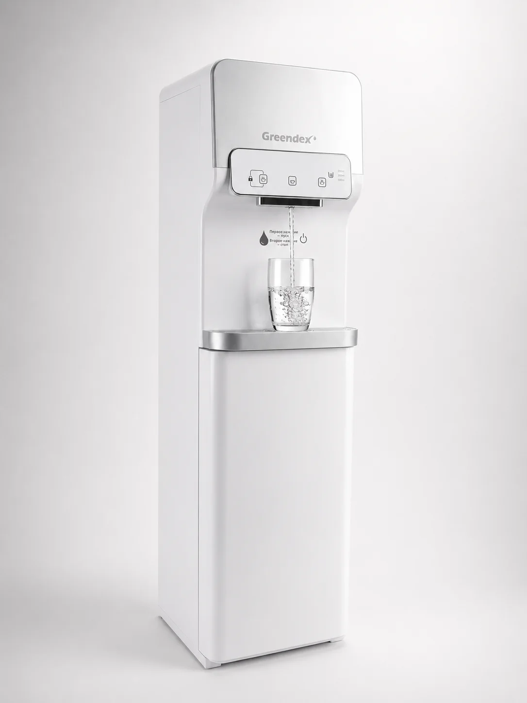 Кулер для воды Greendex White Silver Pro