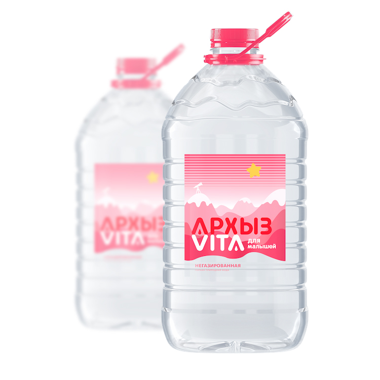 Питьевая вода для детского питания Архыз Vita для малышей от 0 до 3 лет, 5 литров (2 шт)