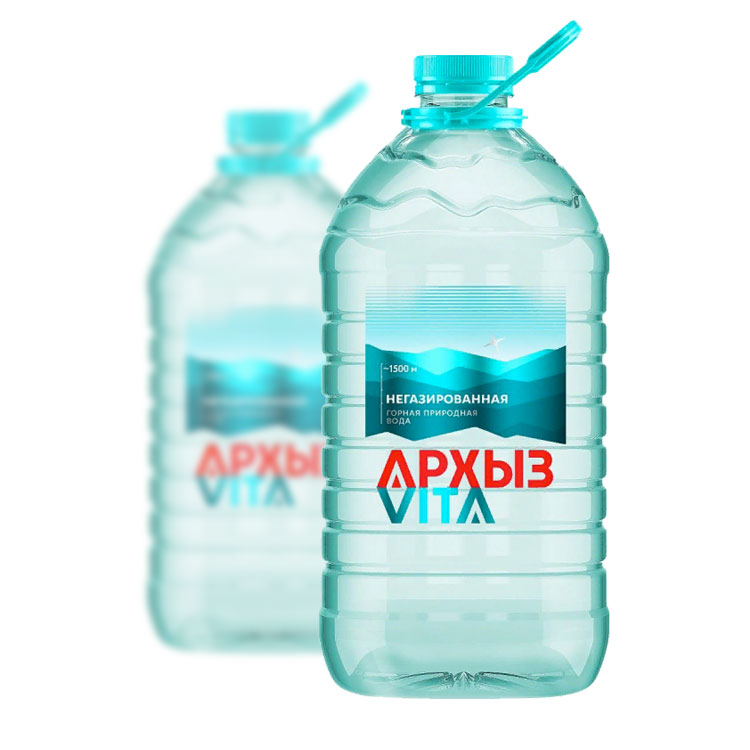 Горная природная питьевая вода Архыз Vita негазированная 5 литров (2 шт)